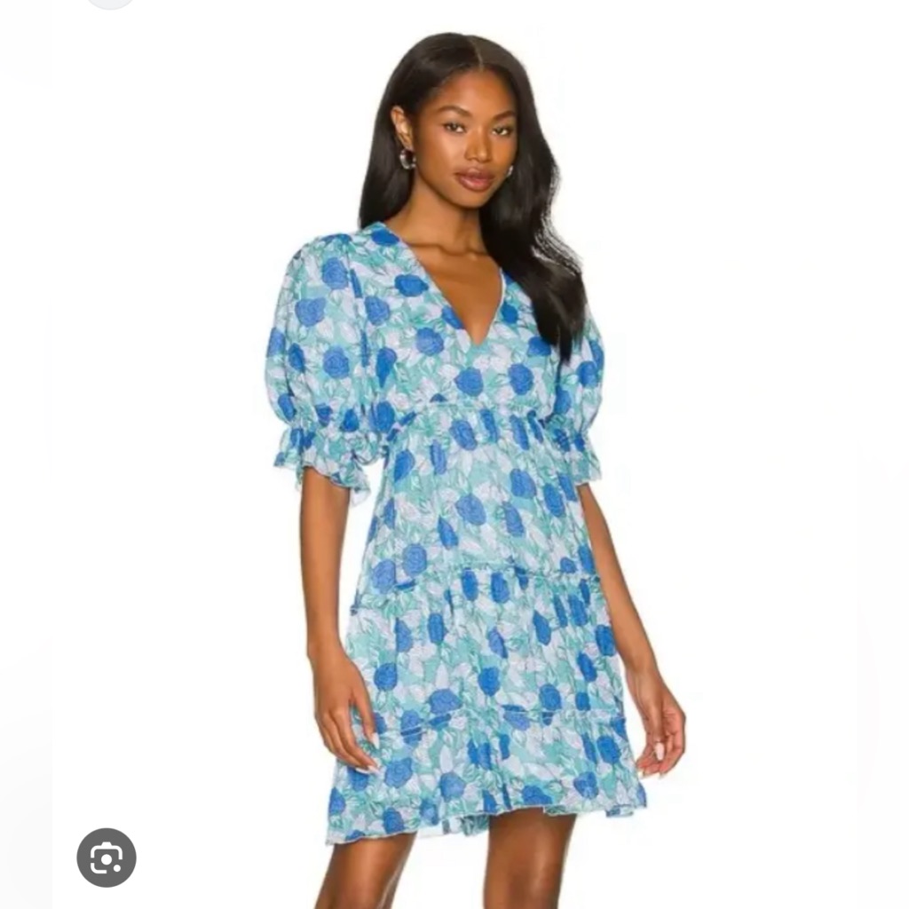 Saylor Leigha Floral Puff Sleeve Mini Dress